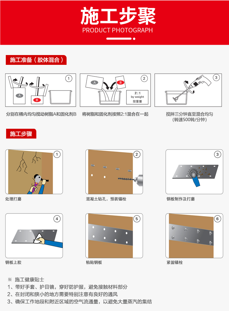 粘钢胶施工方法