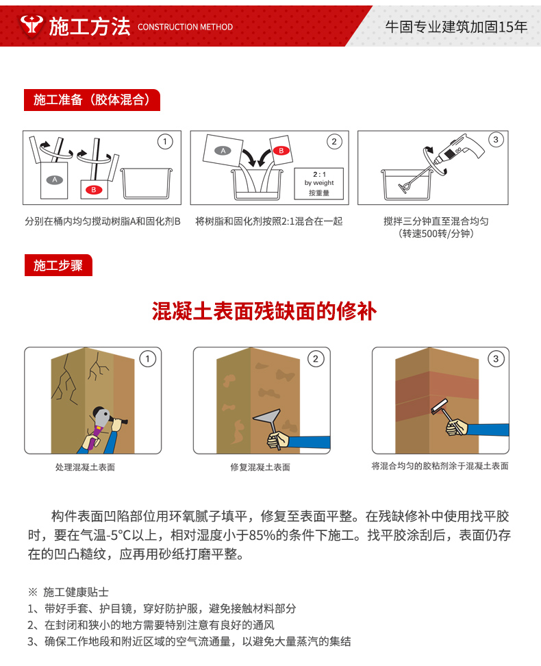 碳纤维找平胶施工方法